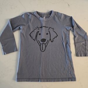 Winter Water Factory Blue Long Sleeve Shirt with Dog Print